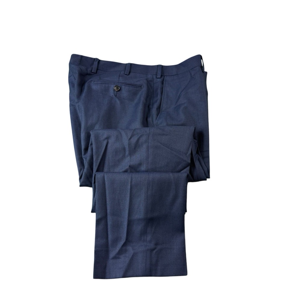 Suit Supply Blue Pattern Sienna Mens Wool Trouser Size 34x30